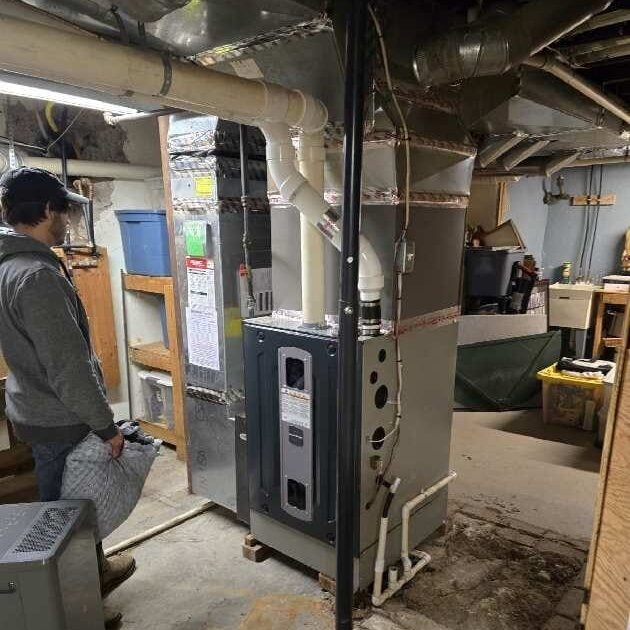 Furnace install with Connor (2)